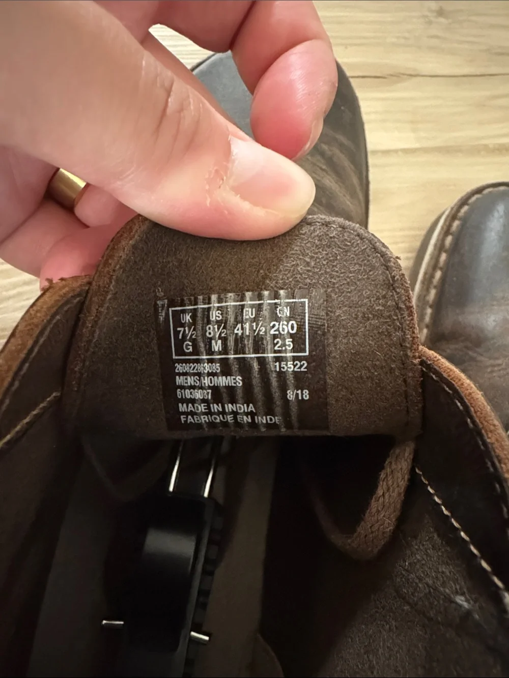 Clarks Men's Bushacre Dark Brown Leather Chukka Boots